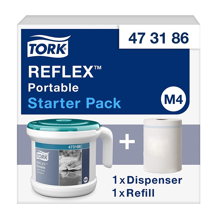 Tork Reflex Havlu Portatif Başlangıç Paketi(1 Disp.+1 Rulo Havlu Yeni)